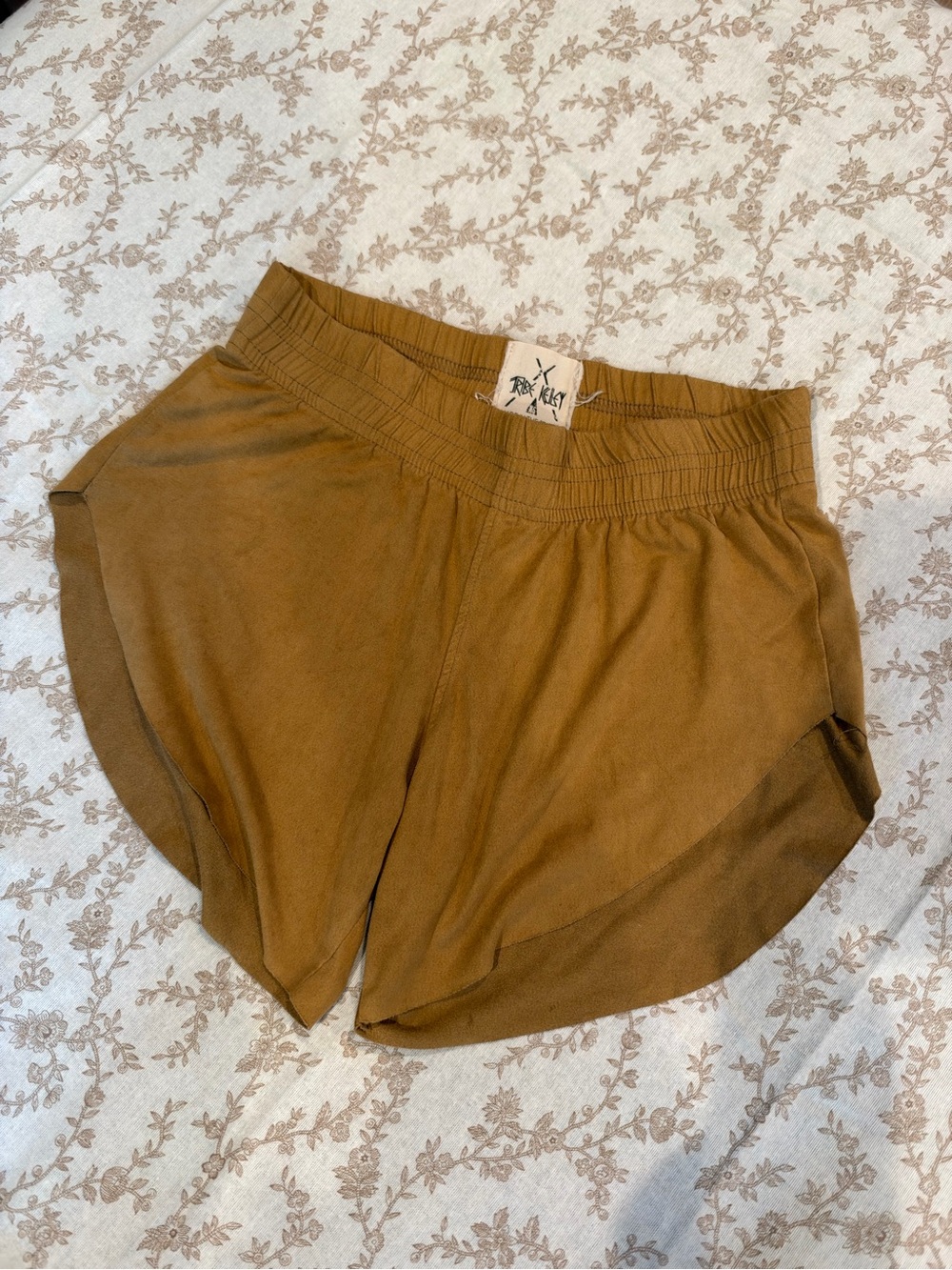 Tan faux suede tribe Kelley XS shorts